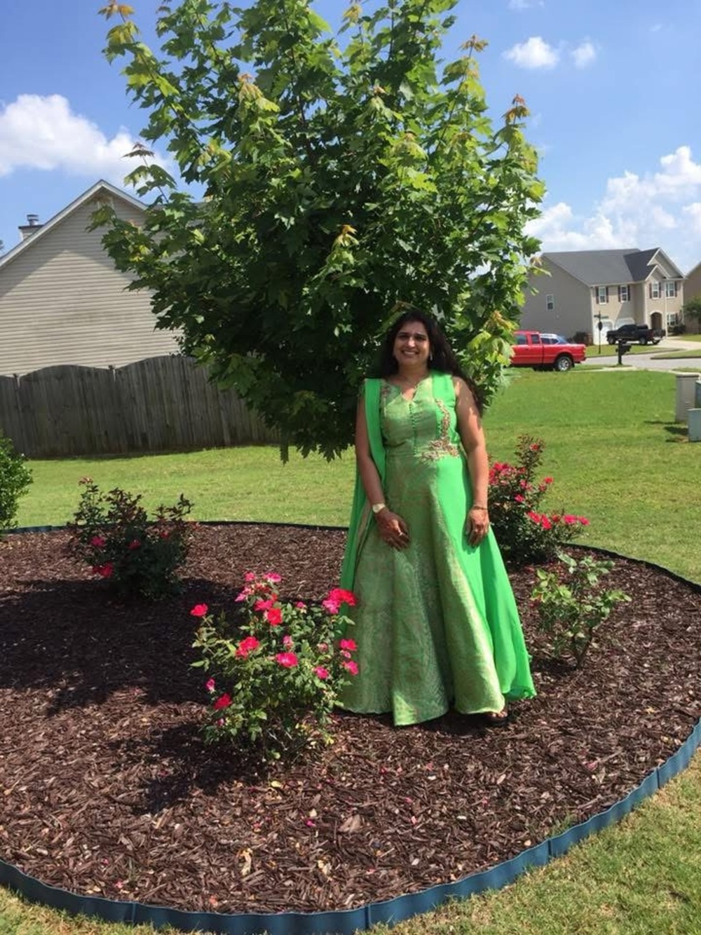 Vibrant Green Embroidered Maxi Anarkali Dress